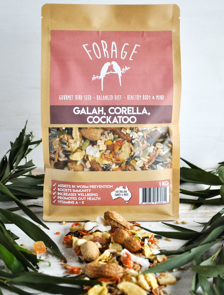 Forage Galah, Corella, Cockatoo Blend 1kg